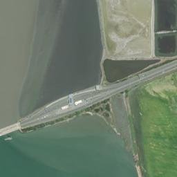 San Mateo Bridge, Hayward, CA 94545,, High Resolution Satellite Map