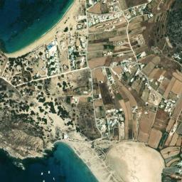 Satellite view of Naxos Mikri Vigla North Beach