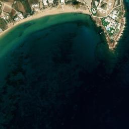 Satellite view of Paros Golden Beach Chrissi Akti