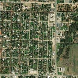 101-199 South 10th Street Ponca City OK High Resolution Satellite Map