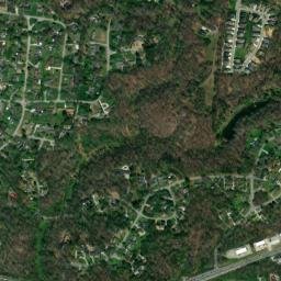 Ashland Hills Tennessee High Resolution Satellite Map