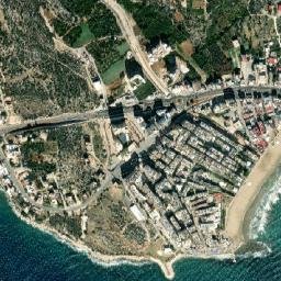 Kızkalesi map(satellite map)