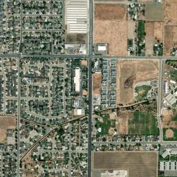 1418 Hartley Ave Farmersville CA High Resolution Satellite Map