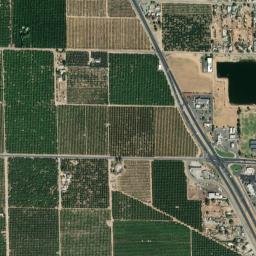 1107 Fresno St Lindsay California High Resolution Satellite Map