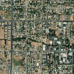 246-264 N Villa St Porterville CA High Resolution Satellite Map