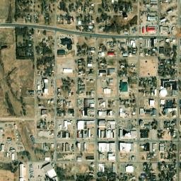 233-299 W Broadway St Cushing OK High Resolution Satellite Map