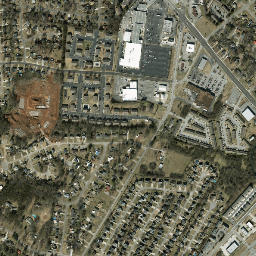 Valley Green Acres Tennessee High Resolution Satellite Map