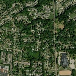 Westavia Woods Tennessee High Resolution Satellite Map