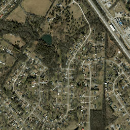 Yorktown Tennessee High Resolution Satellite Map