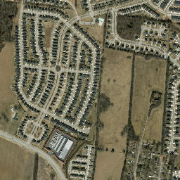 Barfield Meadows Tennessee High Resolution Satellite Map