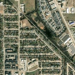 154-198 West Bass Avenue Yukon OK High Resolution Satellite Map