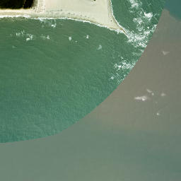 Satellite view of Hatteras Cape Point
