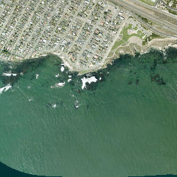 Shell Beach California High Resolution Satellite Map