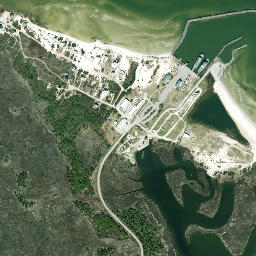 Satellite view of Cedar Island Beach