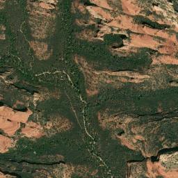 Satellite view of Seven Canyons