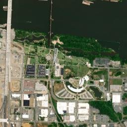 President Clinton Avenue, Little Rock, AR  High Resolution Satellite Map