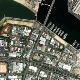 Nishinomiya-hama map(satellite map)