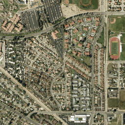 Serrano Village California High Resolution Satellite Map