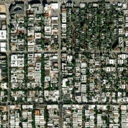 West Hollywood map(satellite map)