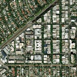 Beverly Hills California High Resolution Satellite Map