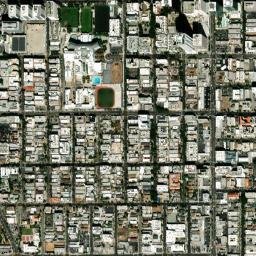 Koreatown California High Resolution Satellite Map
