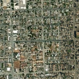 Pomona, California High Resolution Satellite Map