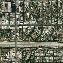 Harvard Heights California High Resolution Satellite Map