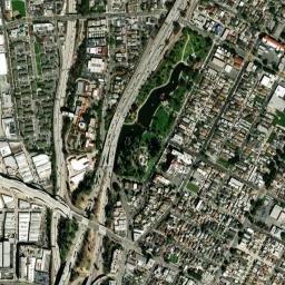 521-599 South Saint Louis Street Los Angeles CA High Resolution Satellite Map