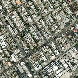 Palms California High Resolution Satellite Map