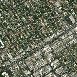 Mar Vista Houses California High Resolution Satellite Map
