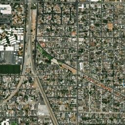 Watts California High Resolution Satellite Map