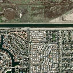 Huntington Harbor Mobile Home Park California High Resolution Satellite Map