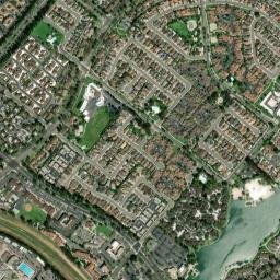 Irvine, California High Resolution Satellite Map