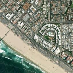 Huntington Beach map(satellite map)