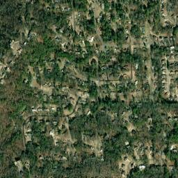 Cahaba Hills Alabama High Resolution Satellite Map