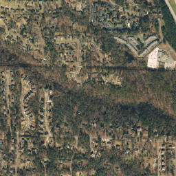 Camelot Woods Alabama High Resolution Satellite Map