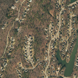 Highland Lakes map(satellite map)