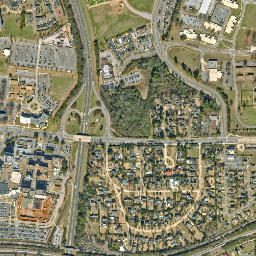 Beverley Heights Alabama High Resolution Satellite Map