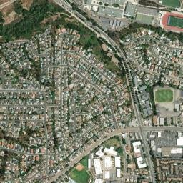 University City California High Resolution Satellite Map