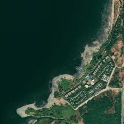 Satellite view of Lake Kinneret Diamond Beach