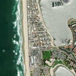 San Diego Beach Satellite Map