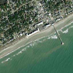 Folly Beach map(satellite map)