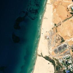 Satellite view of Poleg Beach