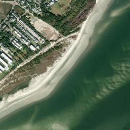 Satellite view of Saint Simons Island East Beach Goulds Inlet Kitelake