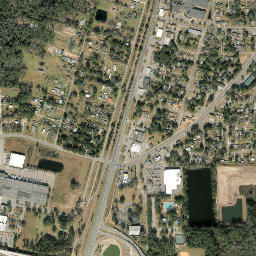 Oceanway Florida High Resolution Satellite Map