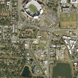 Champions Way, Florida State University High Resolution Satellite Map