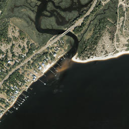 Fort George Island Florida High Resolution Satellite Map