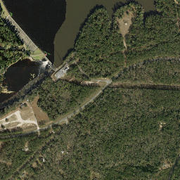 Jackson Bluff Florida High Resolution Satellite Map