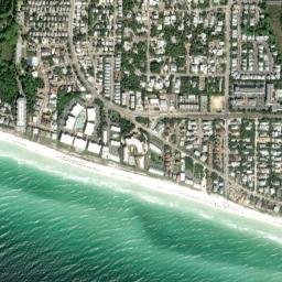 Blue Gulf Beach Florida High Resolution Satellite Map