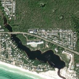 Blue Mountain Beach Florida High Resolution Satellite Map